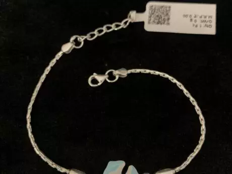 Elegant Floral Sterling Silver Rakhi Bracelet