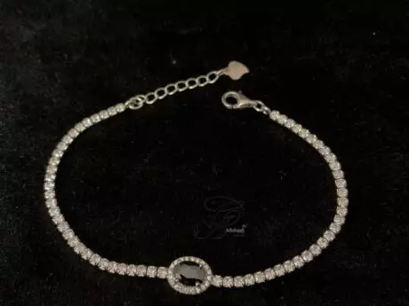 Elegant Gemstone CZ Rakhi Bracelet