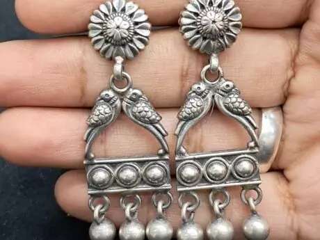 92.5 Silver Handcrafted Designer Earrings
