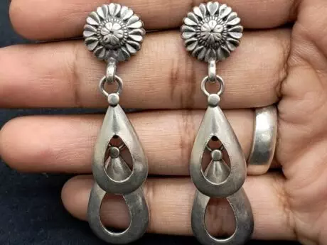 Handcrafted 92.5 Silver Designer Earrings