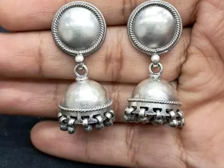 92.5 Silver Intricate Handcrafted Jhoomki