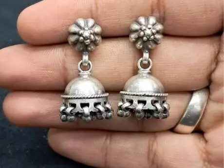 92.5 Silver Handcrafted Designer Jhoomki