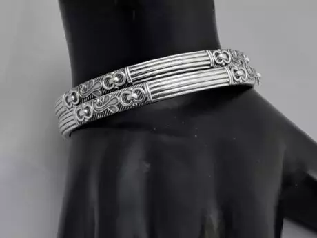 Graceful 92.5 Silver Lightweight Bangles