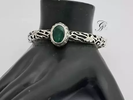 Emerald Elegance 92.5 Silver Kada