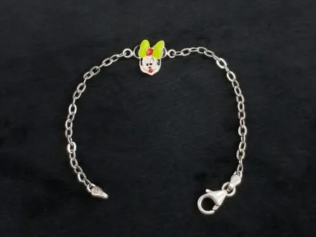 925 Silver Minnie Face Rakhi for Kids