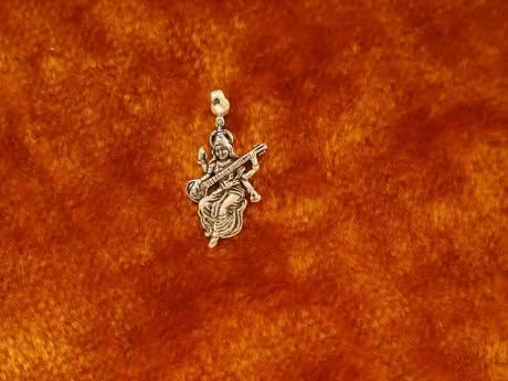 925 Silver Goddess Saraswati Pendant