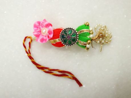 Beautifully hancrafted Lumba with attached 925 silver gift for bhabhi