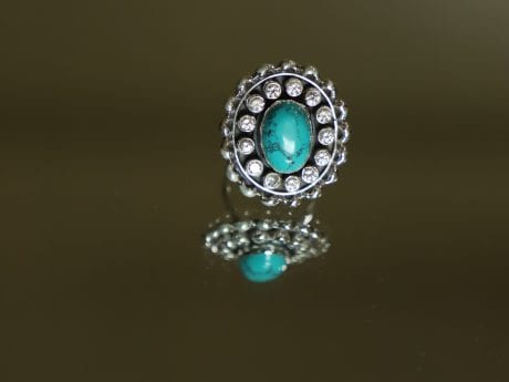 925 Silver Sparkling Sea Wave Adjustable Ring