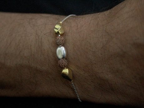 925 Sterling Silver Rakhi Chain Bracelet