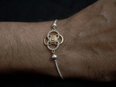 925 Sterling Silver Infinity Bond Rakhi Bracelet