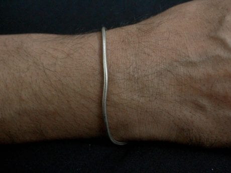 925 Sterling Silver antique snake chain rakhi bracelet gift