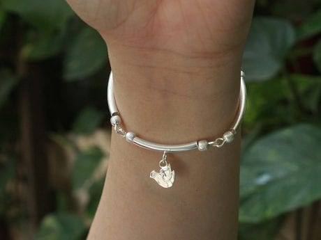 925 Sterling Silver bird charm rakhi lumba bracelet gift