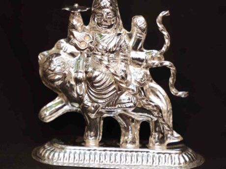 Divine Form Durga Ma Silver Statue