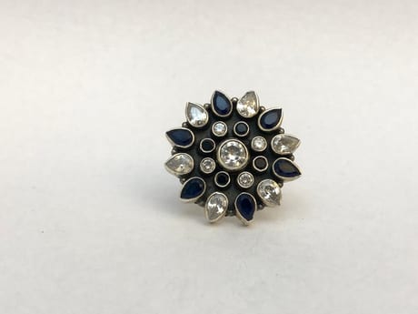 Sapphire Radiance Adjustable Rings