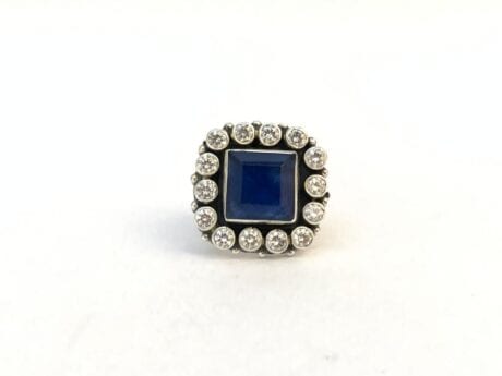 Sapphire Radiance Adjustable Rings