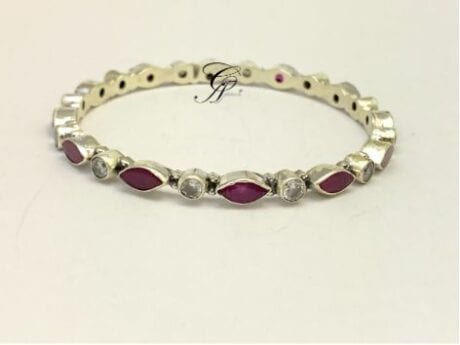 Enchanting Foliage CZ Kada Bangle