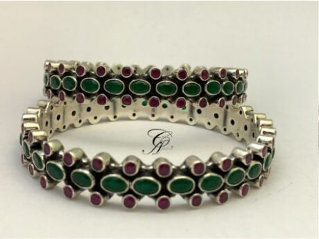 Mystic Harmony Gemstone Kada Bangle