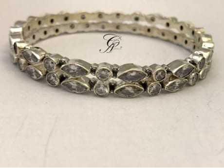 Graceful Grove CZ Kada Bangle