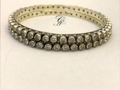 Celestial Circle CZ Kada Bangle