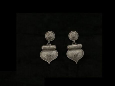 Floral Harmony Drop Earrings in 925 Silver
