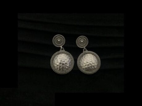 Celestial Harmony Circle Earrings in 925 silver