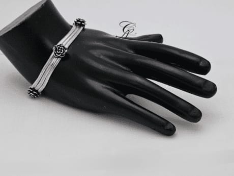 Rosaline Chain Antique Silver Bracelet in 925 Silver