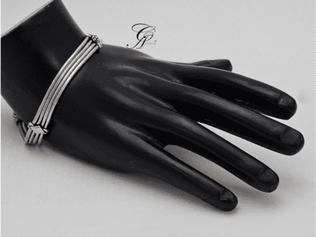 Blossom Chain Antique Silver Bracelet in 925 Silver