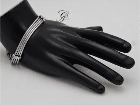 Blossom Chain Antique Silver Bracelet in 925 Silver