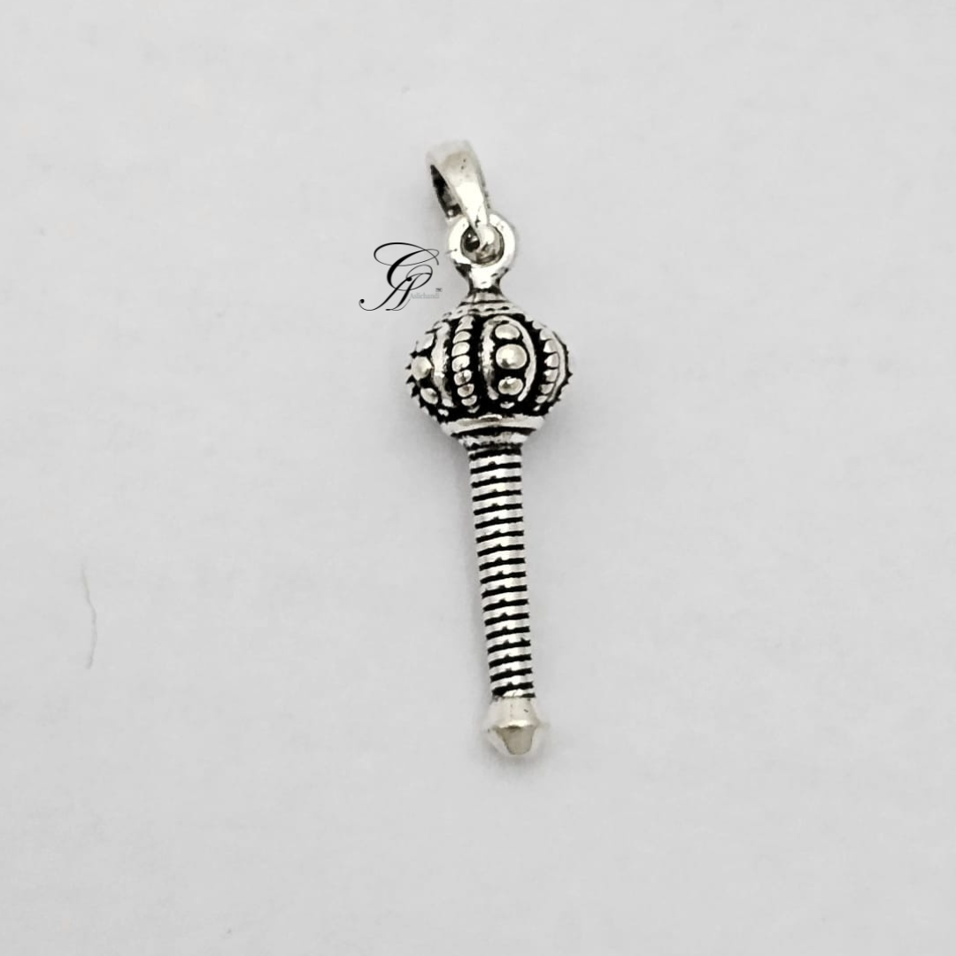 Gada Antique Silver Pendant in 925 Silver