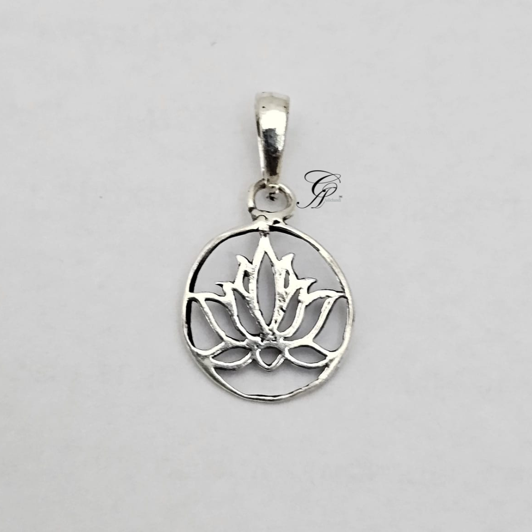Lotus Silver Pendant in 925 Silver
