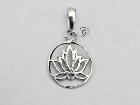 Lotus Silver Pendant in 925 Silver