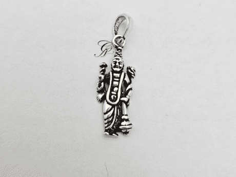 Shree Narayan Solid Silver Antique Pendant in 925 Silver