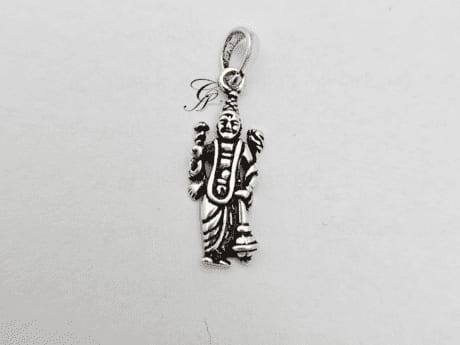 Shree Narayan Solid Silver Antique Pendant in 925 Silver