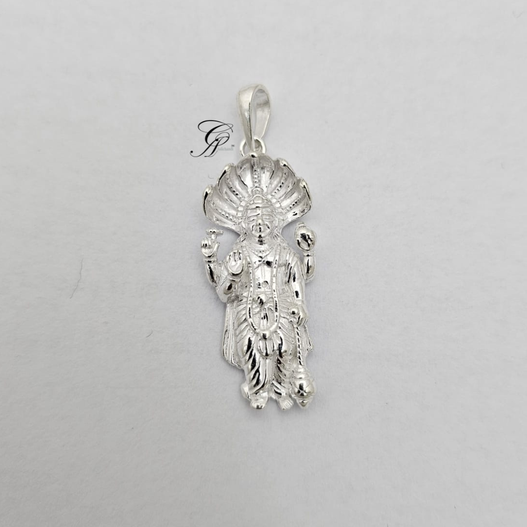 Vishnu Avatar Solid Silver Pendant in 925 Silver