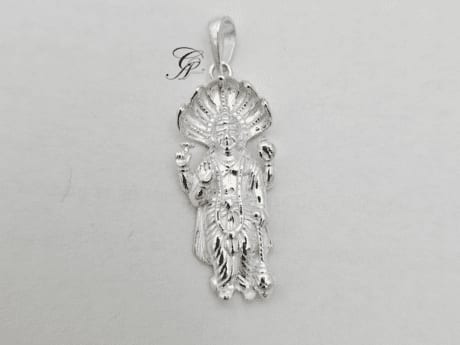 Vishnu Avatar Solid Silver Pendant in 925 Silver