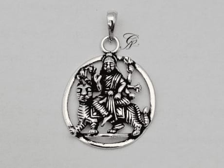 Antique Solid Silver "Shera Wali Ma" Pendant in 925 Silver