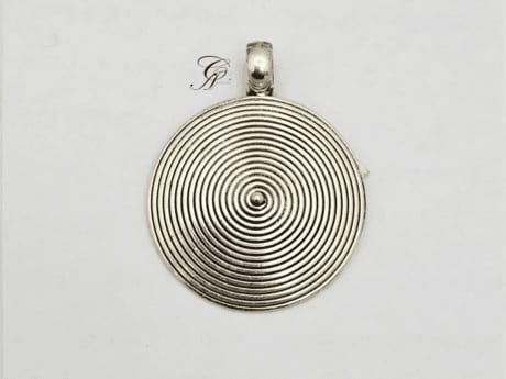 Spiral Whirl Antique Silver Pendant in 925 Silver