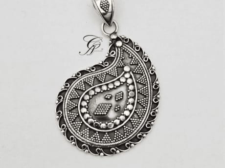 Heritage Charm Antique Silver Pendant in 925 Silver