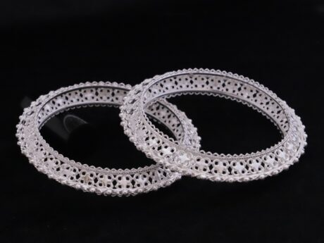 Radiant Jali Work Kada Bangle in 925 Silver