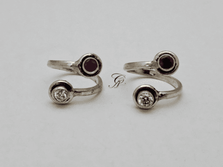 Ruby Radiance Adjustable Toe Ring in 925 Silver