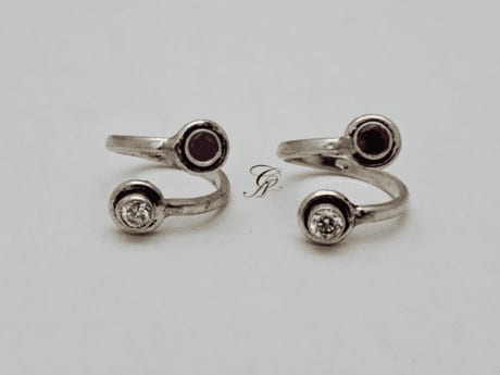 Ruby Radiance Adjustable Toe Ring in 925 Silver