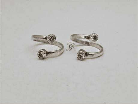 Celestial Spark Adjustable Toe Ring in 925 Silver