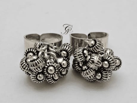 Ghungru Harmony Silver Toe Ring in 925 Siver