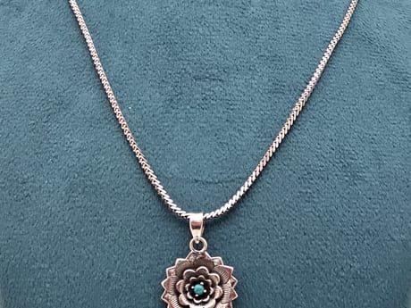 Turquoise Flower Jewelry Set in 925 Silver