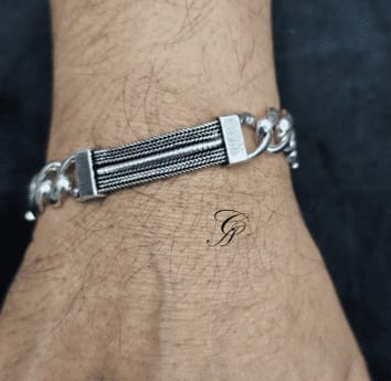 FoxSnakeCurb Sterling Silver Gents Bracelet in 925 Silver